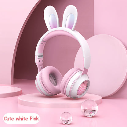 Casque sans fil à oreilles de lapin – Design lumineux et réglable