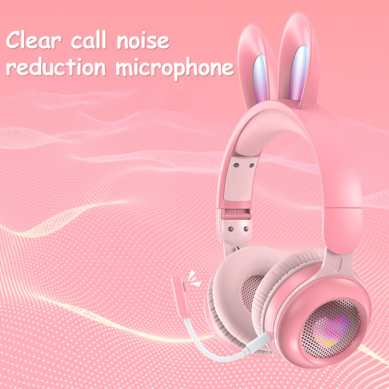 Casque sans fil à oreilles de lapin – Design lumineux et réglable