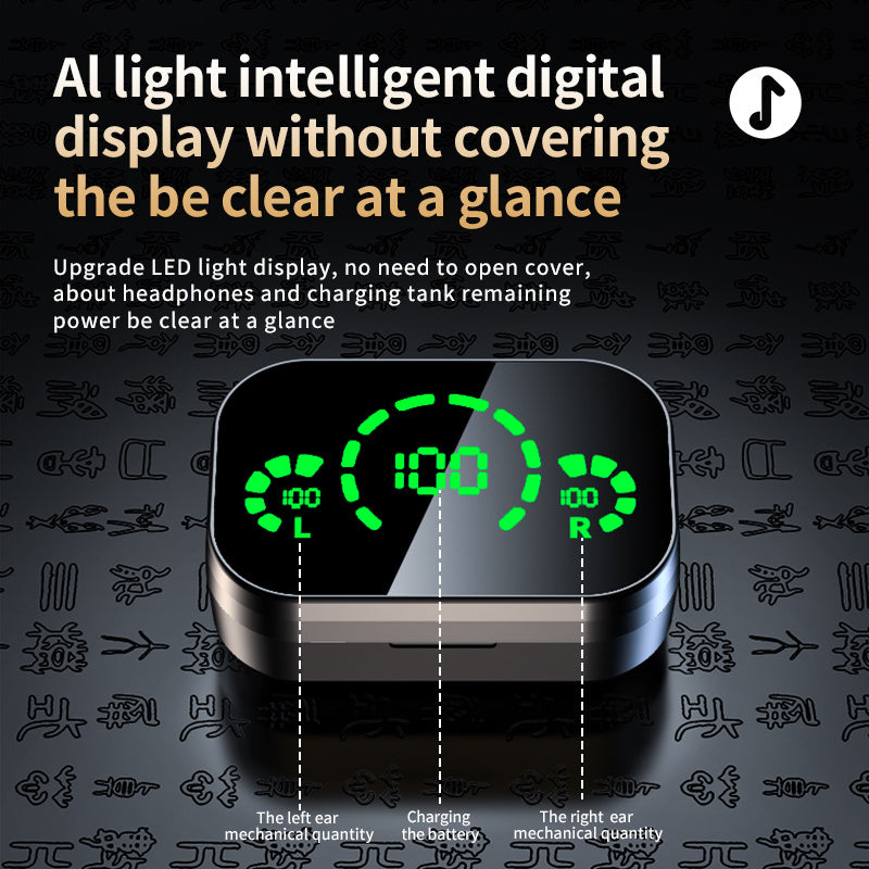 Écouteurs Bluetooth sans fil YD03 TWS – Écran intelligent et basses profondes