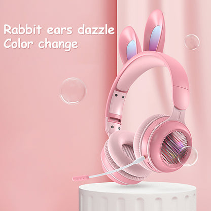 Casque sans fil à oreilles de lapin – Design lumineux et réglable